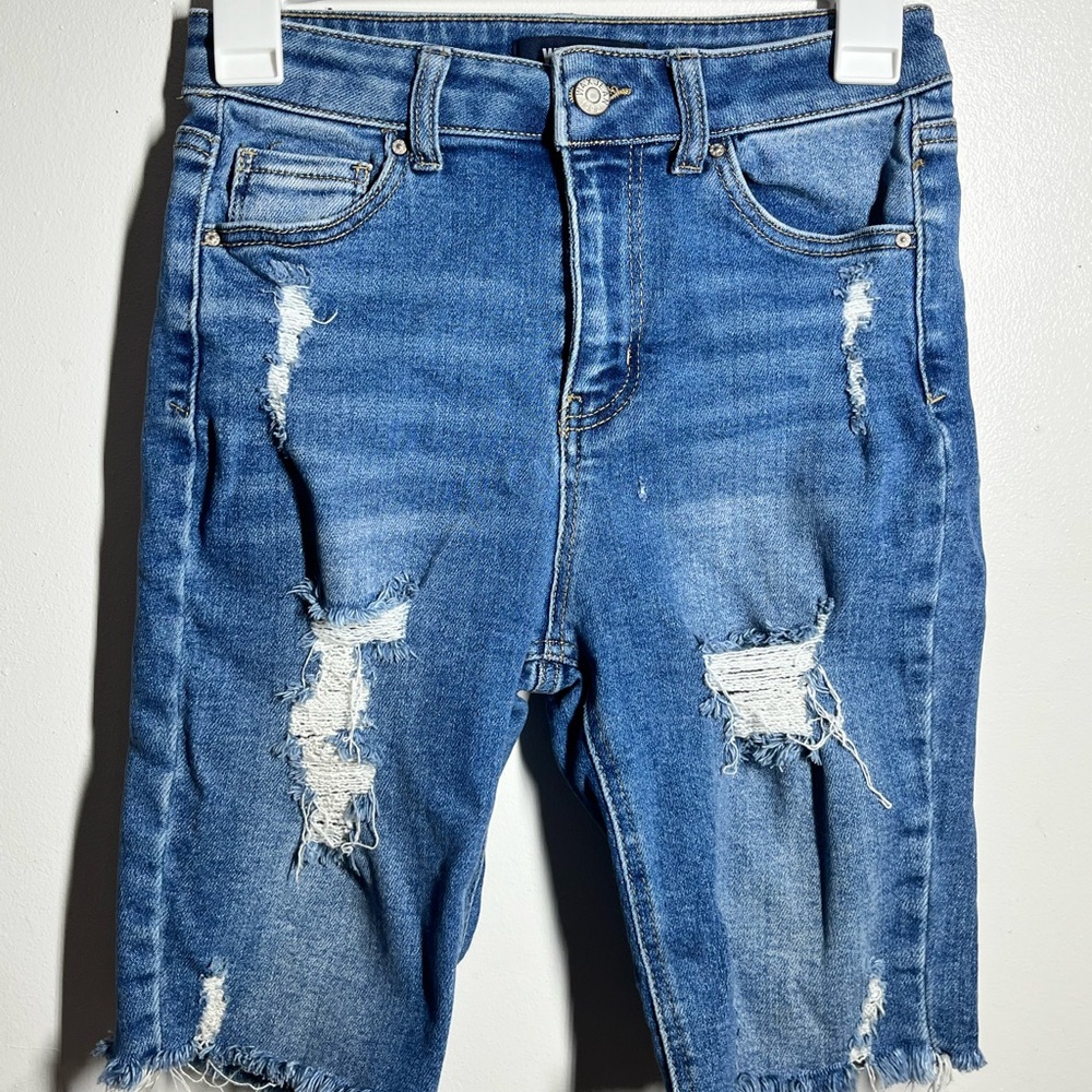 Wax Jean Denim Shorts